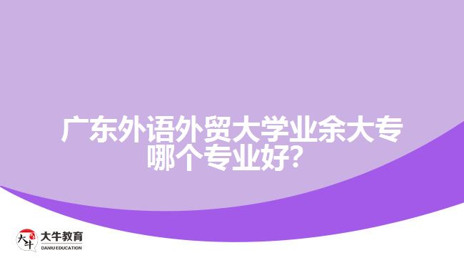 廣東外語外貿大學業(yè)余大專哪個專業(yè)好？