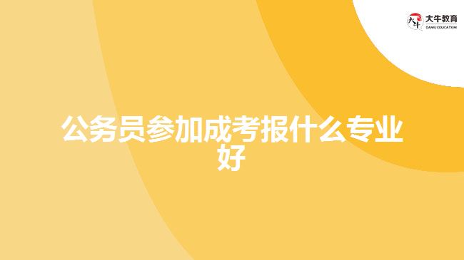 公務員參加成考報什么專業(yè)好
