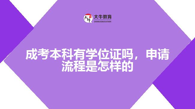 成考本科有學位證嗎，申請流程是怎樣的