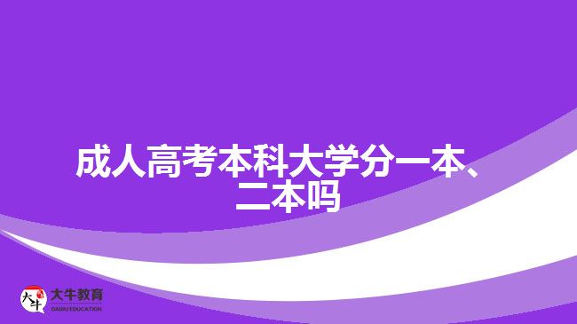 成人高考本科大學(xué)分一本、二本嗎