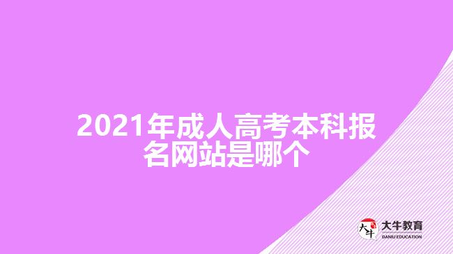 2021年成人高考本科報名網(wǎng)站是哪個