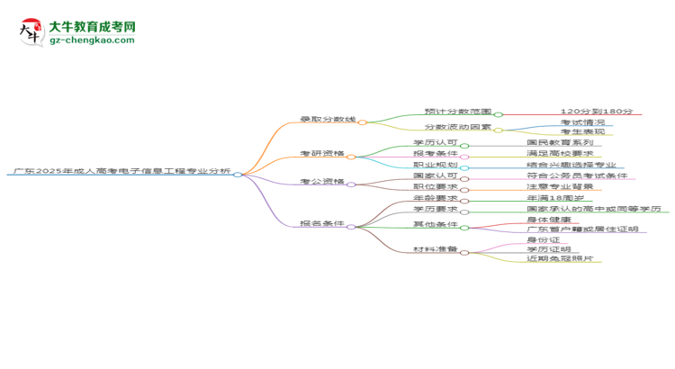 廣東2025年成人高考電子信息工程專業(yè):校本部與函授站優(yōu)缺點分析思維導圖
