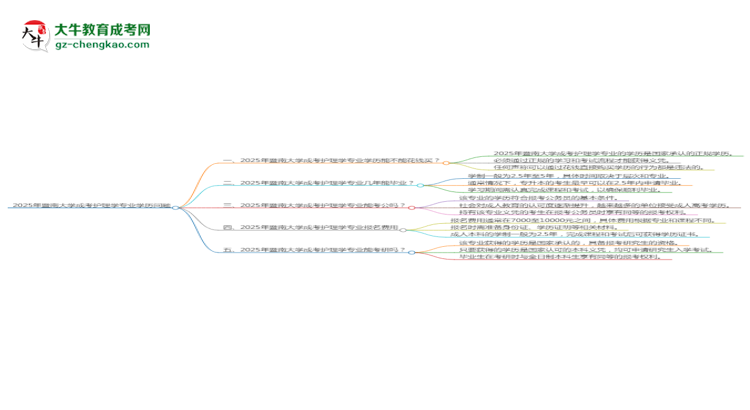 2025年暨南大學成考護理學專業(yè)學歷花錢能買到嗎？思維導圖