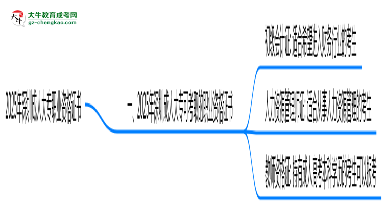 2025年深圳成人大專(zhuān)可考取職業(yè)資格證書(shū)思維導(dǎo)圖