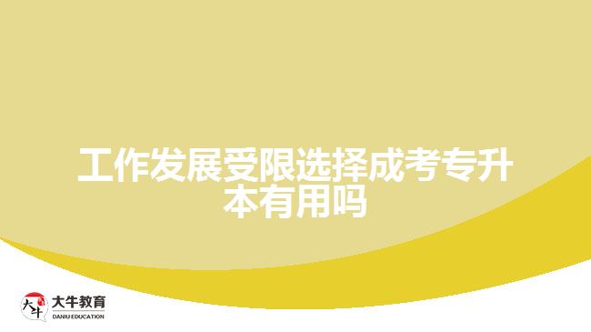 工作發(fā)展受限選擇成考專升本有用嗎