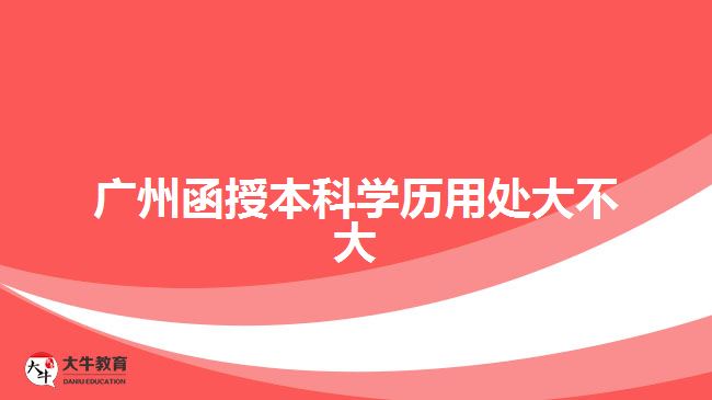 廣州函授本科學歷用處大不大