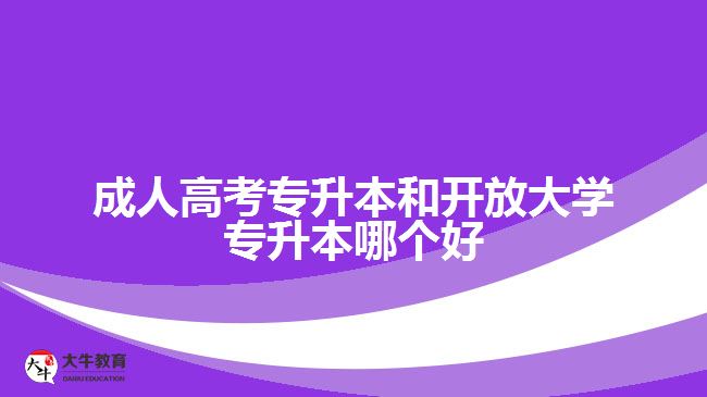 成人高考專升本和開放大學(xué)專升本哪個(gè)好