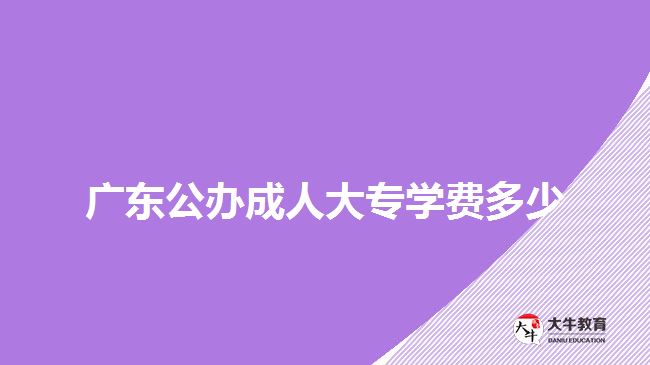 廣東公辦成人大專學(xué)費(fèi)多少 廣東公辦成人大專學(xué)費(fèi)多少