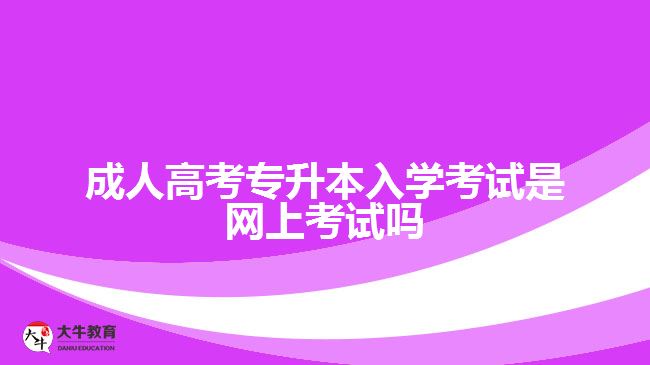 成人高考專升本入學考試是網(wǎng)上考試嗎 成人高考專升本入學考試是網(wǎng)上考試嗎