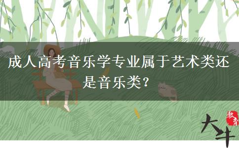 成人高考音樂學(xué)專業(yè)屬于藝術(shù)類還是音樂類？