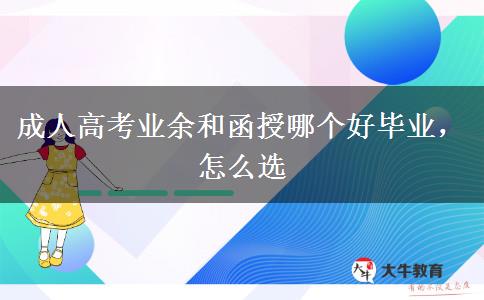成人高考業(yè)余和函授哪個好畢業(yè)，怎么選