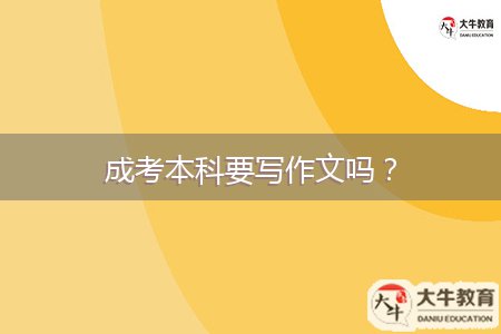 成考本科要寫作文嗎？