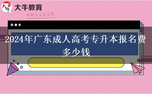 2024年廣東成人高考專升本報(bào)名費(fèi)多少錢 2024年廣東成人高考專升本報(bào)名費(fèi)多少錢