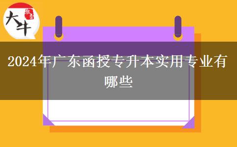 2024年廣東函授專升本實用專業(yè)有哪些 2024年廣東函授專升本實用專業(yè)有哪些
