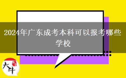 2024年廣東成考本科可以報考哪些學校 2024年廣東成考本科可以報考哪些學校