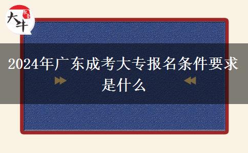 2024年廣東成考大專報(bào)名條件要求是什么 2024年廣東成考大專報(bào)名條件要求是什么