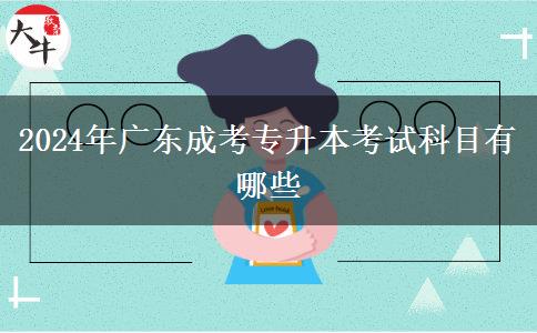 2024年廣東成考專(zhuān)升本考試科目有哪些