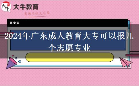 2024年廣東成人教育大專可以報(bào)幾個(gè)志愿專業(yè)
