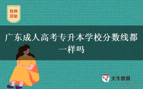 廣東成人高考專升本學校分數(shù)線都一樣嗎 廣東成人高考專升本學校分數(shù)線都一樣嗎