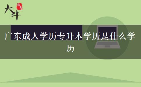 廣東成人學(xué)歷專(zhuān)升本學(xué)歷是什么學(xué)歷