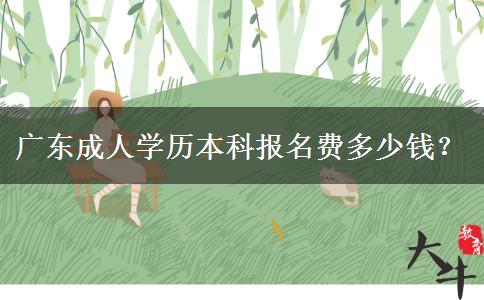 廣東成人學(xué)歷本科報(bào)名費(fèi)多少錢？