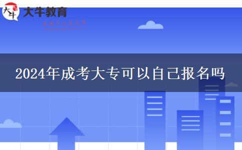 2024年成考大?？梢宰约簣?bào)名嗎