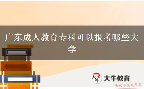 廣東成人教育?？瓶梢詧?bào)考哪些大學(xué)