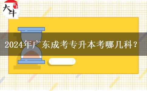 2024年廣東成考專(zhuān)升本考哪幾科？