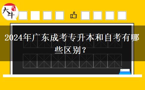 2024年廣東成考專升本和自考有哪些區(qū)別？