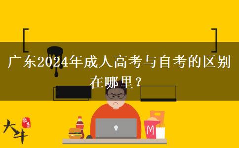 廣東2024年成人高考與自考的區(qū)別在哪里？