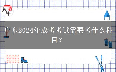 廣東2024年成考考試需要考什么科目？