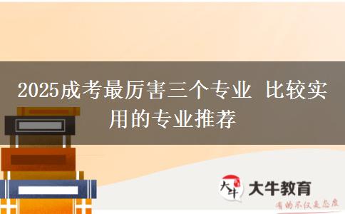 2025成考最厲害三個(gè)專(zhuān)業(yè) 比較實(shí)用的專(zhuān)業(yè)推薦