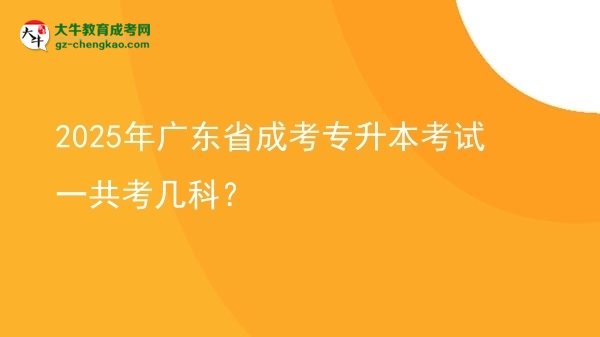 2025年廣東省成考專升本考試一共考幾科？圖片
