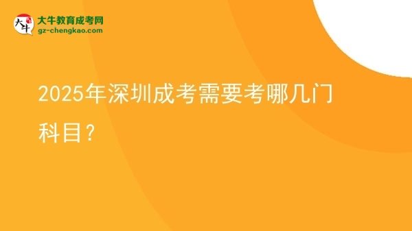 2025年深圳成考需要考哪幾門科目？圖片
